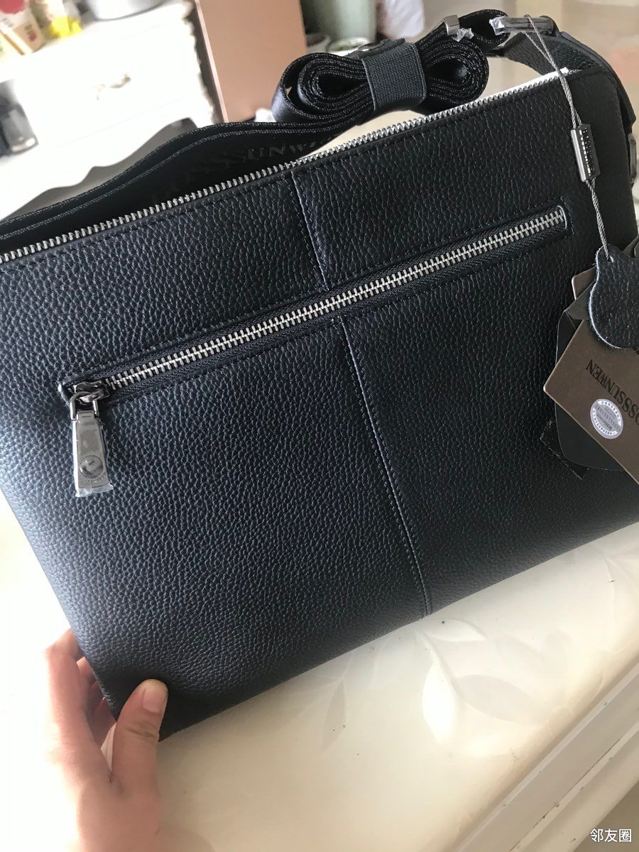 全新黑色bosssunwen男士背提两用包