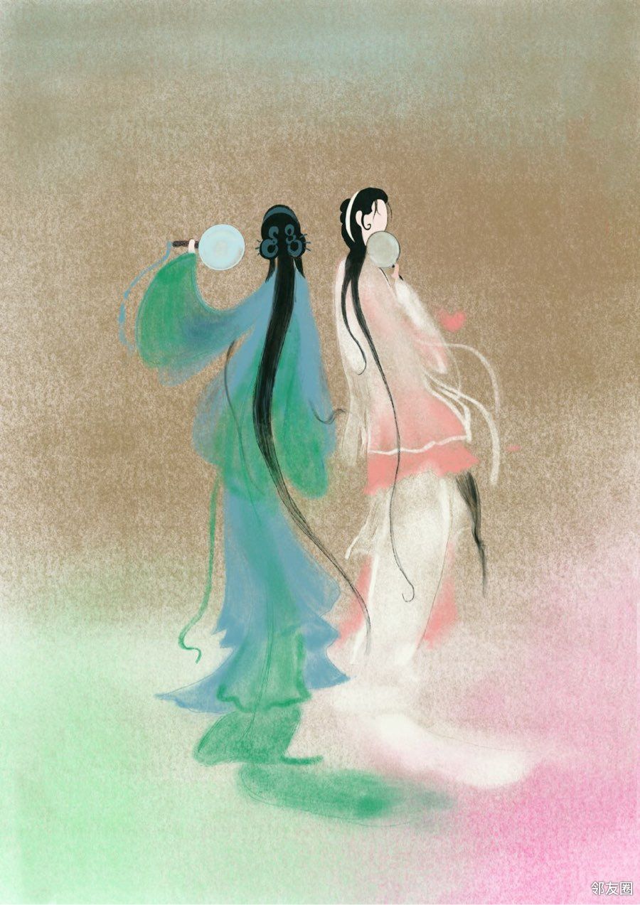 疫情期间在家办公把青蛇系列画完了