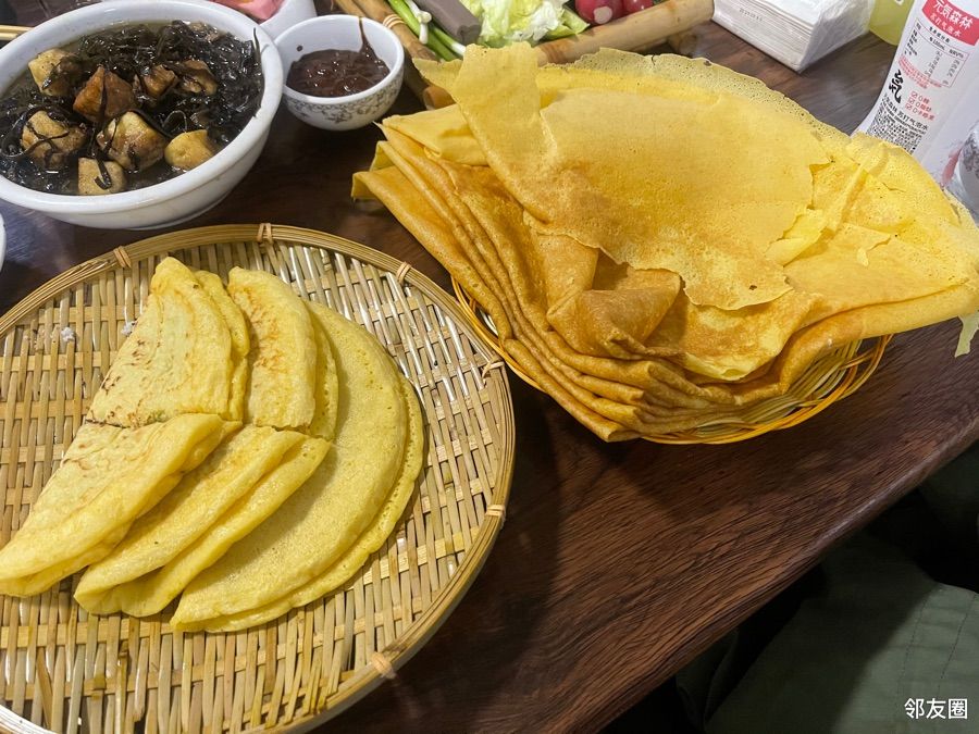 平谷太后村吃煎饼